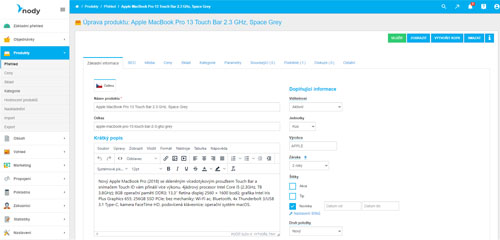 Správa produktů